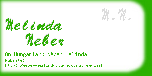 melinda neber business card